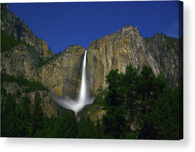 Yosemite Falls Under The Stairs Acrylic Print featuring the photograph Upper Yosemite Falls Under the Stairs by Raymond Salani III