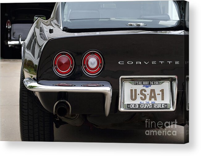 1969 Corvette Acrylic Print featuring the photograph Usa-1 by Dennis Hedberg