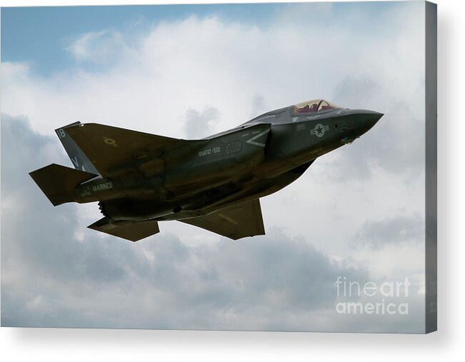 F35 Acrylic Print featuring the digital art Usaf F35 by Airpower Art