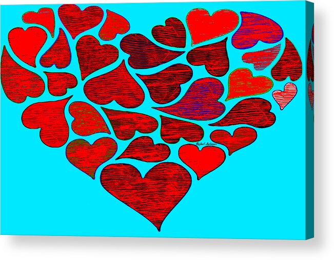 Valentines Acrylic Print featuring the digital art Valentines at Tiffanys by Rafael Salazar
