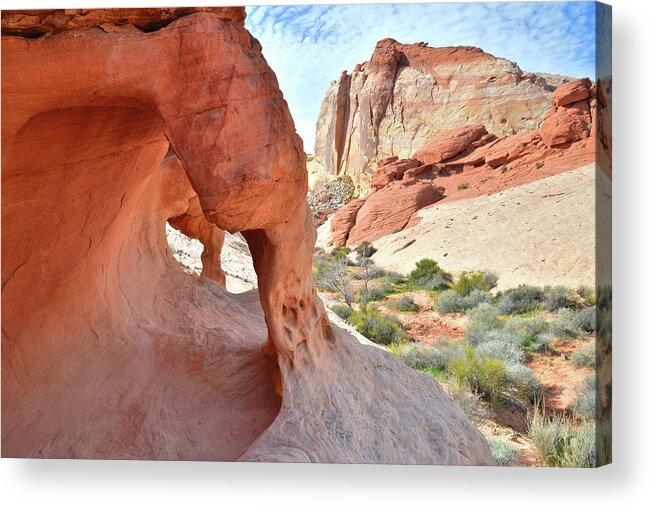 Valley Of Fire State Park Acrylic Print featuring the photograph Valley of Fire Wall Arches by Ray Mathis
