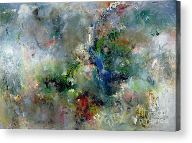 Abstract Acrylic Print featuring the painting Valley of the Waterfalls by Jane Deakin