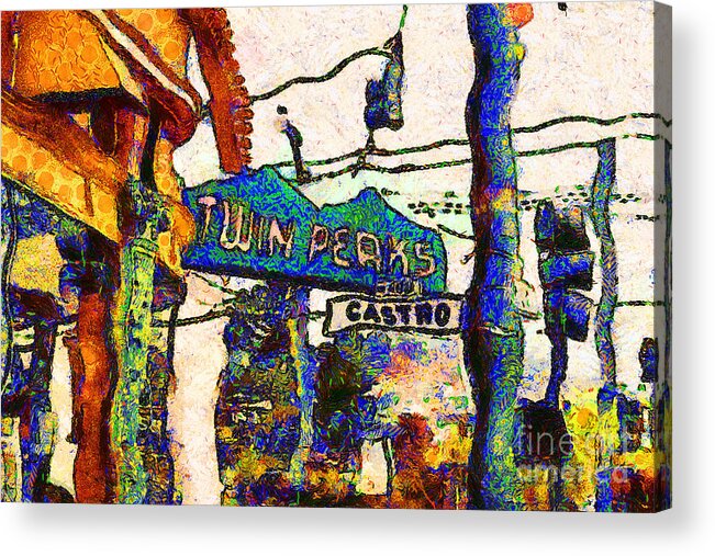 Cityscape Acrylic Print featuring the photograph Van Gogh Takes A Wrong Turn And Discovers The Castro In San Francisco . 7D7547 by Wingsdomain Art and Photography