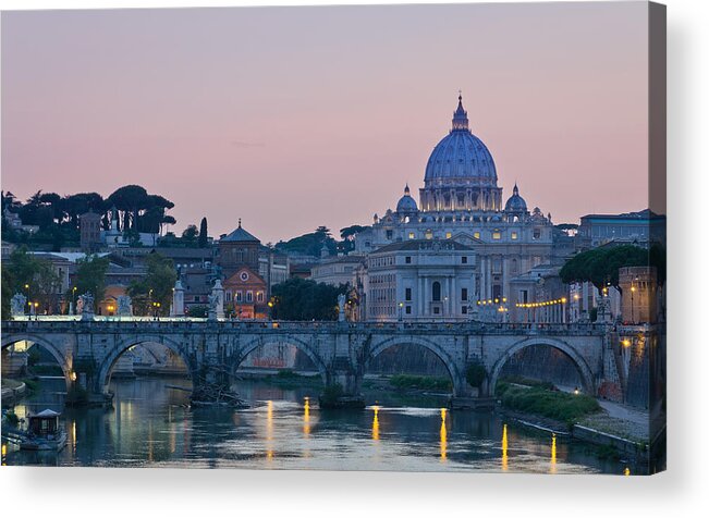Vatican Acrylic Print featuring the photograph Vatican City at Sunset by Pablo Lopez
