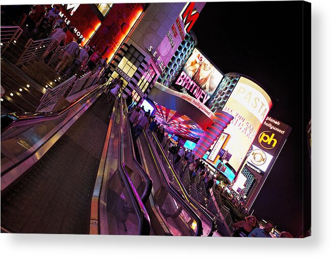 Las Vegas Acrylic Print featuring the photograph Vegas Nightlife by Deborah Penland