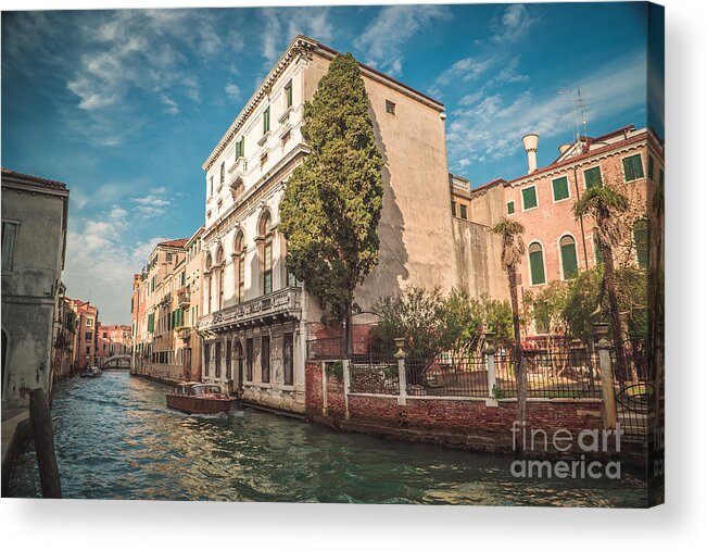 Italy Acrylic Print featuring the photograph Venetian Architecture and Sky - Venice, Italy by Jeffrey Worthington