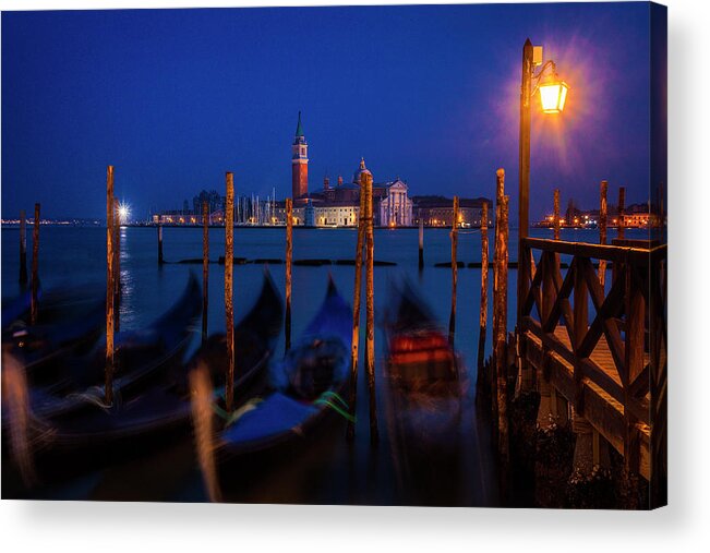 Venice Acrylic Print featuring the photograph Venetian Lagoon at Twilight by Andrew Soundarajan