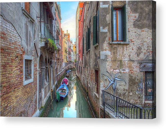 Venice Acrylic Print featuring the photograph Venusian Textures by Peter Kennett