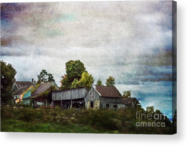 Vermont Acrylic Print featuring the photograph Vermont Barn by Judy Wolinsky