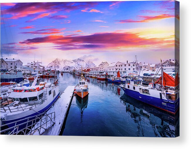 Norway Acrylic Print featuring the photograph Vibrant Norway by Philippe Sainte-Laudy