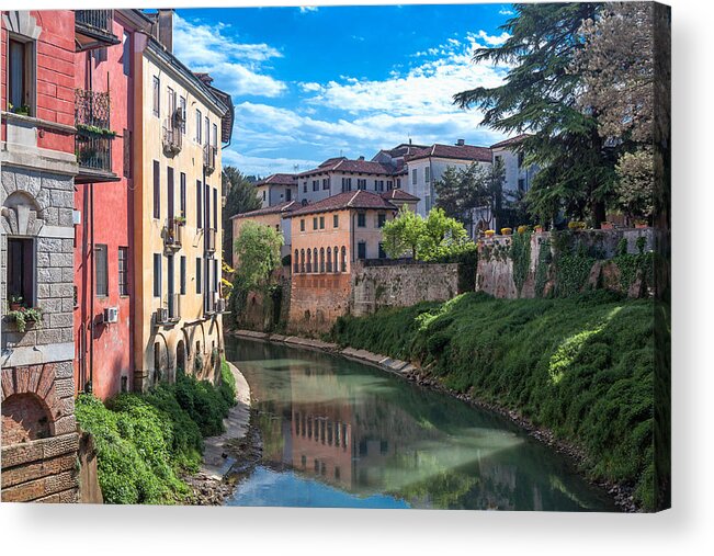 Italy Acrylic Print featuring the photograph Vicenza Riverside by Rich Isaacman