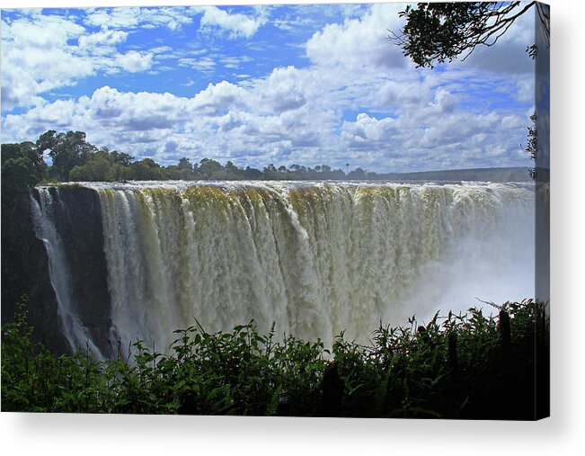 Victoria Falls Acrylic Print featuring the photograph Victoria Falls Zimbabwe by Richard Krebs