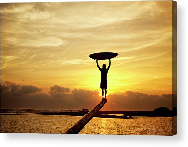 Surfing Acrylic Print featuring the photograph Victory by Nik West