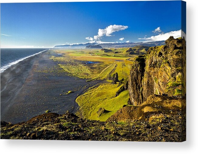Dyrholaey Acrylic Print featuring the photograph View From the Cliffs - Iceland by Stuart Litoff