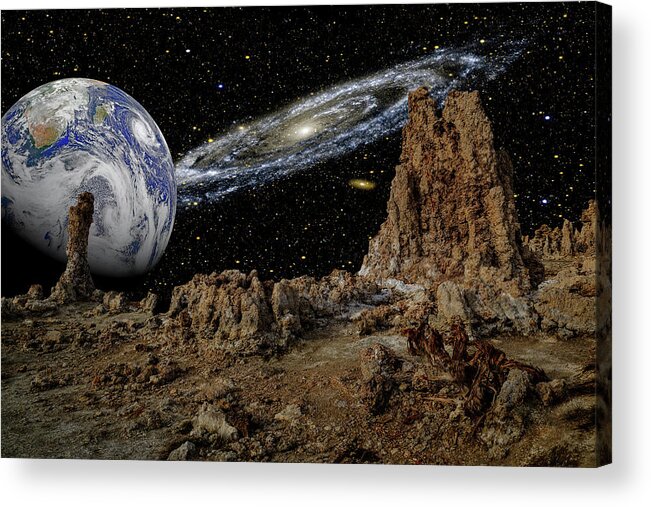View From A Futuristic Moon Acrylic Print featuring the photograph View From A Futuristic Moon by Wes and Dotty Weber