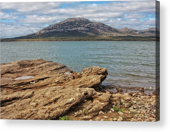 Mountain Acrylic Print featuring the photograph View of Mount Scott From Lawtonka by Eugene Campbell
