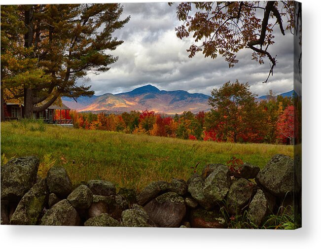 Chocorua Fall Colors Acrylic Print featuring the photograph View of the White Mountains by Jeff Folger