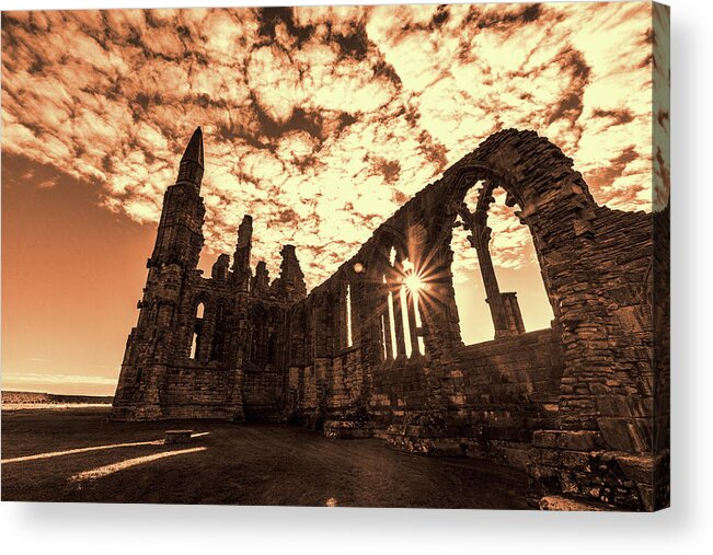 Whitby Abbey Acrylic Print featuring the photograph View to a Thrill by Anthony Baatz
