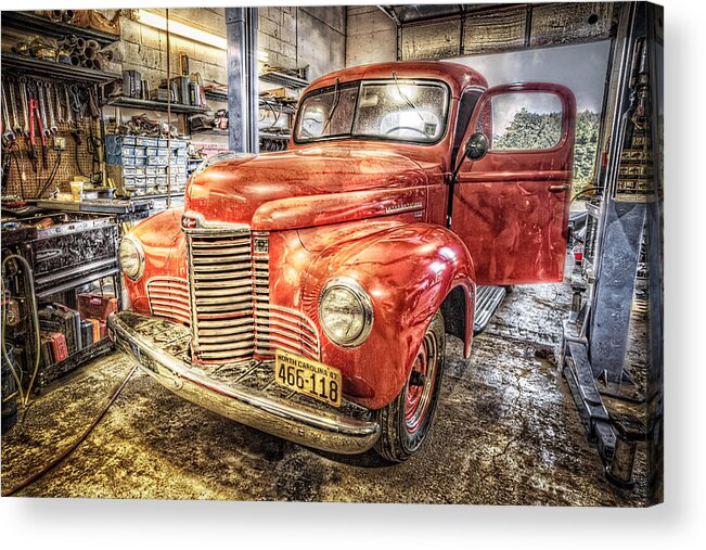 Appalachia Acrylic Print featuring the photograph Vintage Auto Service Garage by Debra and Dave Vanderlaan
