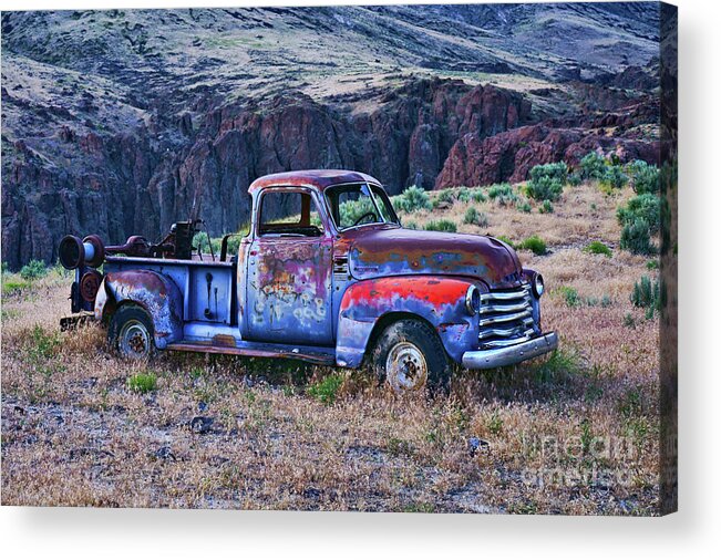 Bruneau River Acrylic Print featuring the photograph Vintage Metal Art by Roxie Crouch