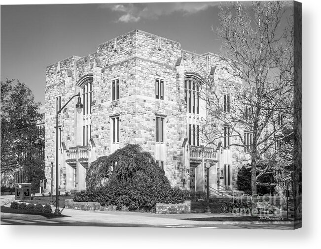 Blacksburg Acrylic Print featuring the photograph Virginia Tech Newman Library by University Icons