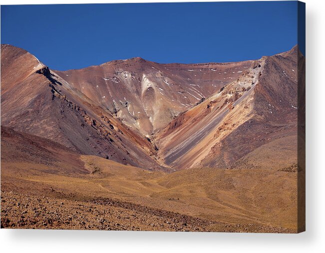 Volcano Crater Acrylic Print featuring the photograph Volcano Crater in Siloli Desert by Aivar Mikko