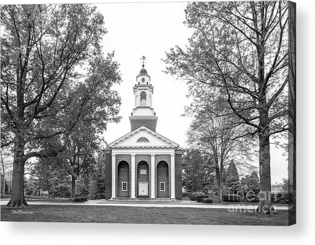 Crawfordsville Acrylic Print featuring the photograph Wabash College Chapel by University Icons
