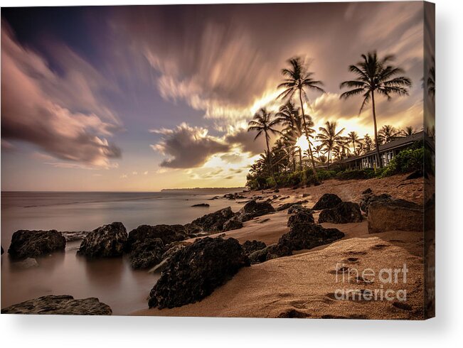 Wainiha Kauai Hawaii Sunrise Acrylic Print featuring the photograph Wainiha Kauai Hawaii Sunrise by Dustin K Ryan