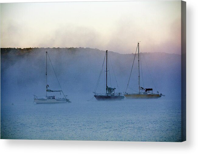 Lake Charlevoix Acrylic Print featuring the photograph Waiting in the Fog by Russell Todd