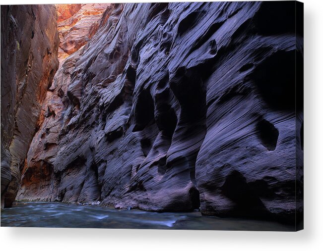 Wall Acrylic Print featuring the photograph Wall Street at the Narrows at Zion National Park by Jetson Nguyen