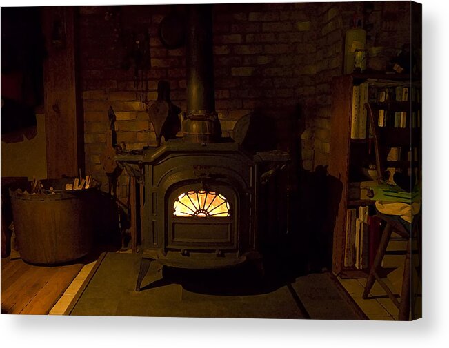 Fireplace Acrylic Print featuring the photograph Warm and Friendly II by Ross Powell