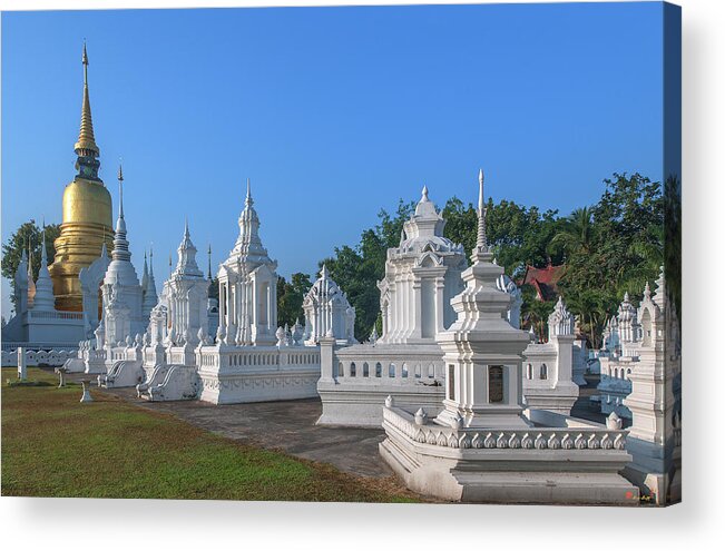 Scenic Acrylic Print featuring the photograph Wat Suan Dok Reliquaries of Northern Thai Royalty DTHCM0945 by Gerry Gantt