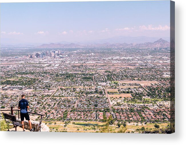 Phoenix Acrylic Print featuring the photograph Watching over Phoenix by Darrell Foster