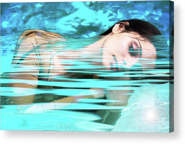 Dreamy Acrylic Print featuring the digital art Water Nymph by Rochelle Berman