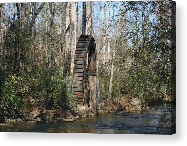 Forest Acrylic Print featuring the photograph Water Wheel by Cathy Harper