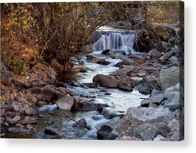 Waterfall Acrylic Print featuring the photograph Waterfall On Beautiful Boulder Creek by James BO Insogna