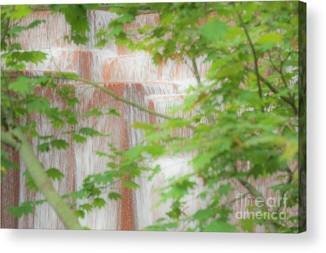 Portland Oregon Acrylic Print featuring the photograph Waterfall, Portland by Merle Grenz