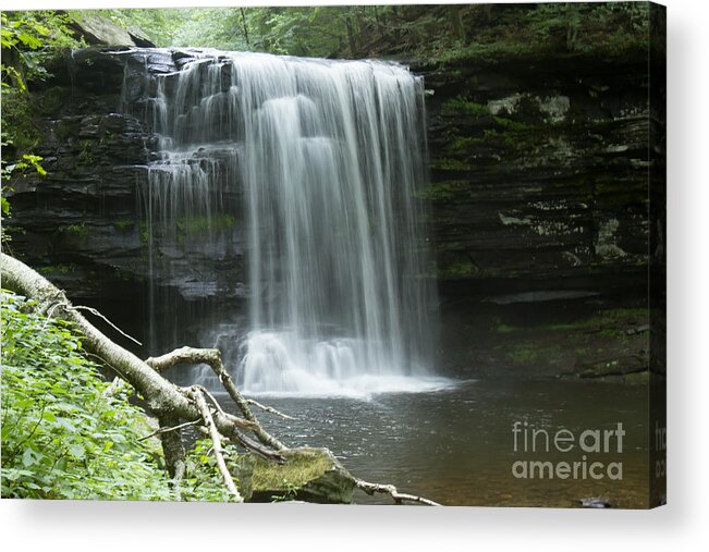 Waterfall Acrylic Print featuring the photograph Waterfalls by Karen Foley