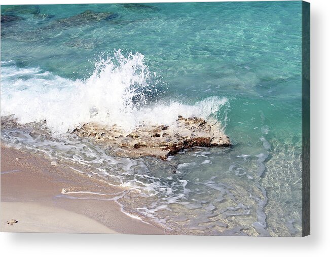 Wave Acrylic Print featuring the photograph Gentle Wave in Bimini by Samantha Delory