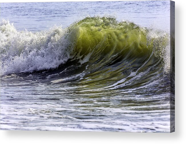 Sea Green Acrylic Print featuring the photograph Wave#32 by WAZgriffin Digital