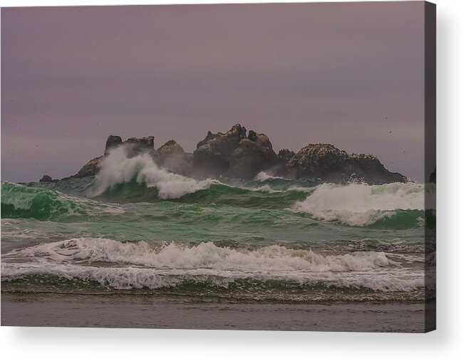 Bandon Or Acrylic Print featuring the photograph Waves 1 by Ulrich Burkhalter