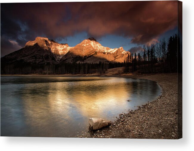 Andscape Acrylic Print featuring the photograph Wedge Pond Sunpeaks by Celine Pollard