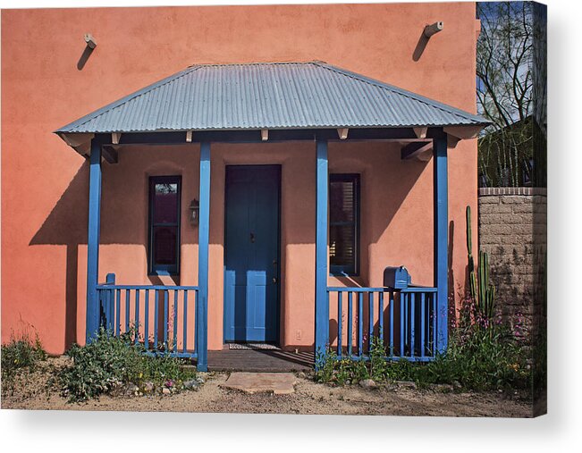 Porch Acrylic Print featuring the photograph Welcome Home - Barrio Historico - Tucson by Nikolyn McDonald