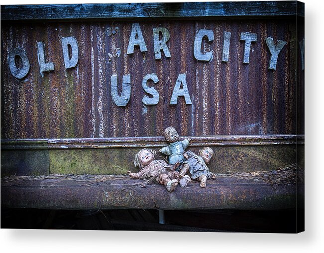 Doll Acrylic Print featuring the photograph Welcome to Old Car City by Alan Raasch