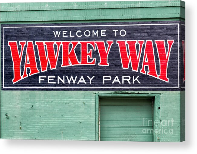 Fenway Park Acrylic Print featuring the photograph Welcome to Yawkey Way by Dawna Moore Photography