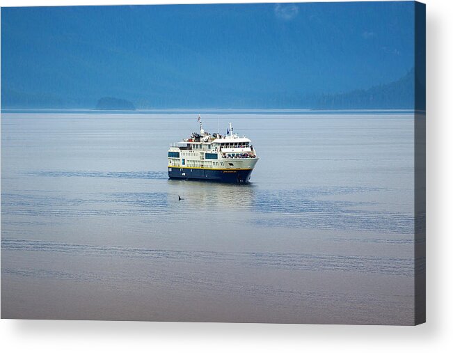 Glacier Bay Acrylic Print featuring the photograph Whale Watching in Glacier Bay by Anthony Jones