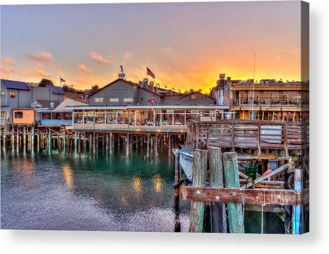 Monterey Acrylic Print featuring the photograph Wharf Dining by Derek Dean