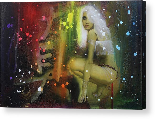 Chinese Acrylic Print featuring the painting What I thought was true before were lies I couldn't see by Michael Andrew Law Cheuk Yui