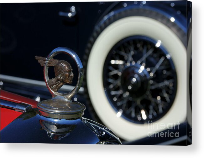 Hood Ornament Acrylic Print featuring the photograph Wheel To Wheel by David Pettit