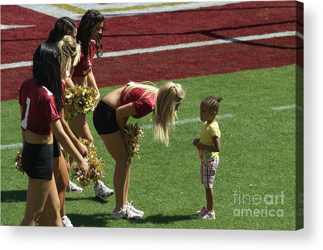 Future Cheerleader Acrylic Print featuring the photograph When I grow up. by Allen Simmons